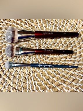 BK BEAUTY 3 Pc Flawless Face Brush Bundle NEW $90 101, 109 & A506
